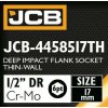 JCB RÁZOVÁ HLAVICA HLUBOKÁ tenkosteny 1/2" Cr-Mo 6-hranová 17 mm