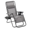 SKLADACIE ZÁHRADNÉ LEŽADLO S PODNOSNÍKOM, VRECKOM A OPIERKOU HLAVY, SIVÉ *5758