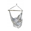 HAMAK - HOJDAČKA - BRAZÍLSKA HOJDAČKA VISIACE KRESLO BOHO 130 x 100 CM BÉŽOVÁ/SIVÁ *3200