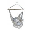 HAMAK - HOJDAČKA - BRAZÍLSKA HOJDAČKA VISIACE KRESLO BOHO 130 x 100 CM BÉŽOVÁ/SIVÁ *3200