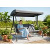 ZÁHRADNÁ HOJDAČKA 194 x 120 x 174 CM ANTRACIT S FUNKCIOU LEŽADLA PREMIUM *3156