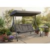 ZÁHRADNÁ HOJDAČKA 194 x 120 x 174 CM ANTRACIT S FUNKCIOU LEŽADLA PREMIUM *3156