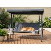 ZÁHRADNÁ HOJDAČKA 194 x 120 x 174 CM ANTRACIT S FUNKCIOU LEŽADLA PREMIUM *3156