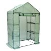 ZÁHRADNÝ SKLENÍK S POLICAMI ZELENÝ 140 x 73 x 200 CM *5477