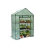 ZÁHRADNÝ SKLENÍK S POLICAMI ZELENÝ 140 x 73 x 200 CM *5477