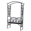 ZÁHRADNÁ PERGOLA S LAVIČKOU 114 x 45 x 208 CM *6085