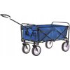 MODRÝ SKLADACÍ ZÁHRADNÝ VOZÍK 116x54x90cm *3556