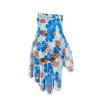 OCHRANNÉ RUKAVICE "8" PLETENÉ VZOR KVETY Z POLYESTERU POKRYTÉ POLYURETÁNOM bal=12 ks *6942