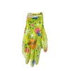 OCHRANNÉ RUKAVICE "8" PLETENÉ VZOR KVETY Z POLYESTERU POKRYTÉ POLYURETÁNOM bal=12 ks *6942