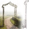 ZÁHRADNÁ PERGOLA 173 x 51 x 260 CM ANTICKÝ BRONZ *1449