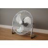 Strieborný podlahový ventilátor 70 W 50 cm CH-FAN8960