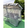 ZÁHRADNÁ HOJDAČKA S MOSKYTIÉROU 220 x 130 x 175 CM SIVÁ S FUNKCIOU LEHÁTKA *0954