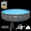 KONŠTRUKČNÝ BAZÉN 6,71 X 1,32 M (BAZÉN, PIESKOVÁ PUMPA, REBRÍK, KRYT) *5359