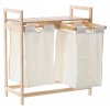 BAMBUSOVÝ REGÁL S DVOMA KOŠMI 64x33x73 CM *6998