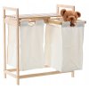 BAMBUSOVÝ REGÁL S DVOMA KOŠMI 64x33x73 CM *6998