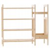 BAMBUSOVÝ REGÁL, 4-ÚROVŇOVÝ S DODATOČNOU BOČNOU POLICOU 73,5x28x66 CM *7001