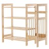 BAMBUSOVÝ REGÁL, 4-ÚROVŇOVÝ S DODATOČNOU BOČNOU POLICOU 73,5x28x66 CM *7001