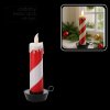 VIANOČNÁ LED SVIEČKA 10 x 10 x 27,5 CM BIELO-ČERVENÁ *7724