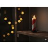 VIANOČNÁ LED SVIEČKA 10 x 10 x 27,5 CM BIELO-ČERVENÁ *7724