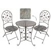 SÚPRAVA KOVOVÉHO ZÁHRADNÉHO NÁBYTKU "MADISON" STÔL + 2 STOLIČKY *8251