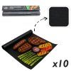 Teflónová podložka na gril 40 × 33 cm, sada 10 ks CH-BBQ0728