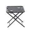 SKLADACÍ TURISTICKÝ STÔL 50 x 50 x 50 CM S DRŽIAKMI NA NÁPOJE ČIERNY *2739