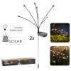 SADA 2 SOLÁRNYCH LÁMP H 70 CM SVETLÍK 6 LED TEPLO BIELA *5899