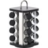 ŠTVORCOVÝ KORENIČKA 16,5 x 16,5 x 33,5 CM S RUKOVÄŤOU 16 POHÁRIKOV ČIERNO-STRIEBORNÝ *9165