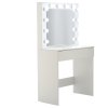 TOALETNÝ STOLÍK NA MEJKAP BIELY S OSVETLENÍM 80 x 40 x 140 CM *9452