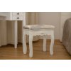 VINTAGE BIELA TABURETKA 38 x 28 x 45 cm *8447