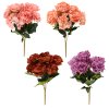 UMELÁ VETVIČKA - KYTICA PIVÓNIE A HORTENZIE 43 CM MIX FARIEB *4090