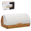 CHLEBNÍK ANISE - BAMBUSOVÝ S KOVOVÝM VEKOM 38 x 28 x 18,5 CM BIELY *8862