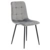 MODERNÁ VELÚROVÁ STOLIČKA SIVÁ *2937