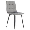 MODERNÁ VELÚROVÁ STOLIČKA SIVÁ *2937