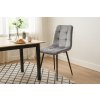 MODERNÁ VELÚROVÁ STOLIČKA SIVÁ *2937
