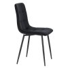 MODERNÉ ZAMATOVÉ ČIERNE KRESLO *2951