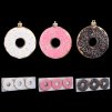 SADA 3 VIANOČNÝCH OZDÔB DONUT 8 CM *7169