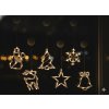 VIANOČNÁ OKENNÁ DEKORÁCIA LED S PRÍSAVKOU NA BATÉRIE 10L MIX 6 VZOROV *4017