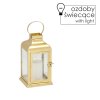 LAMPION 11 x 11 x 22 CM LED KOVOVÝ ZLATÝ *0900