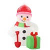 Nafukovací snehuliak LED 180 CM *0387
