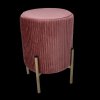 OKRÚHLA TABURETKA NA NOŽIČKÁCH 28 x 42 CM RUŽOVÁ*4224