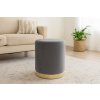 OKRÚHLY PUF 28 X 42 CM TMAVOŠEDÝ *4279