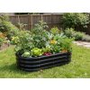 ZELENINOVO-KVETINOVÝ ZÁHON 120 X 60 X 30 CM OVÁLNY ANTRACIT *8465