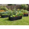 ZELENINOVO-KVETINOVÝ ZÁHON 120 X 60 X 30 CM OVÁLNY ANTRACIT *8465