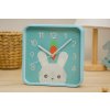 DETSKÉ NÁSTENNÉ HODINY ŠTVORCOVÉ 20,2 x 20,2 x 3,5 CM MIX 4 VZOROV *4603