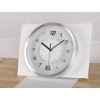 OVÁ NÁSTENNÉ HODINY 30,5 x 30,5 x 4,3 CM BIELE SO STRIEBORNÝM RÁMOM *4672