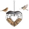 KOVOVÉ KRMÍTKO PRE VTÁKY NA TUKOVÉ GUĽKY - SRDCE 25 X 25 X 7 CM *7960