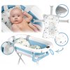 Skladacia vanička pre deti a dojčatá so stojanom, teplomerom a vložkou Ricokids RK-287 bielo-modrá