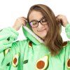 Mikina deka s kapucňou oversized Avokádo S-HA7571