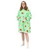 Mikina deka s kapucňou oversized Avokádo S-HA7571